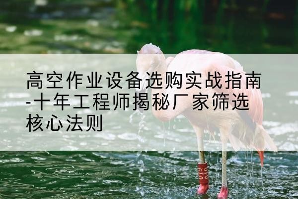 大冶剪叉式升降机厂家-高空作业设备选购实战指南-十年工程师揭秘厂家筛选核心法则