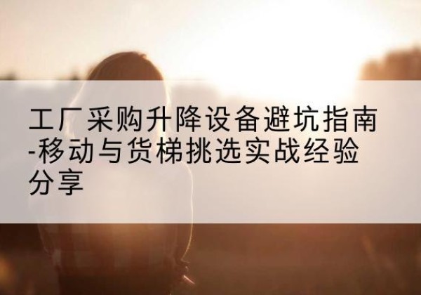 大冶移动式升降机怎么选-工厂采购升降设备避坑指南-移动与货梯挑选实战经验分享
